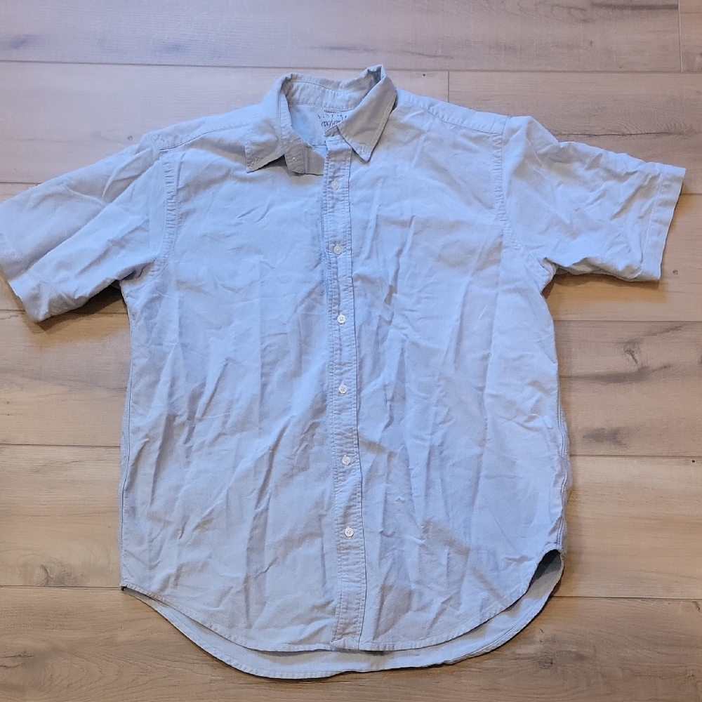Faded Glory Vintage Oxford Men's 100% Cotton Light Blue Shirt Size Medium